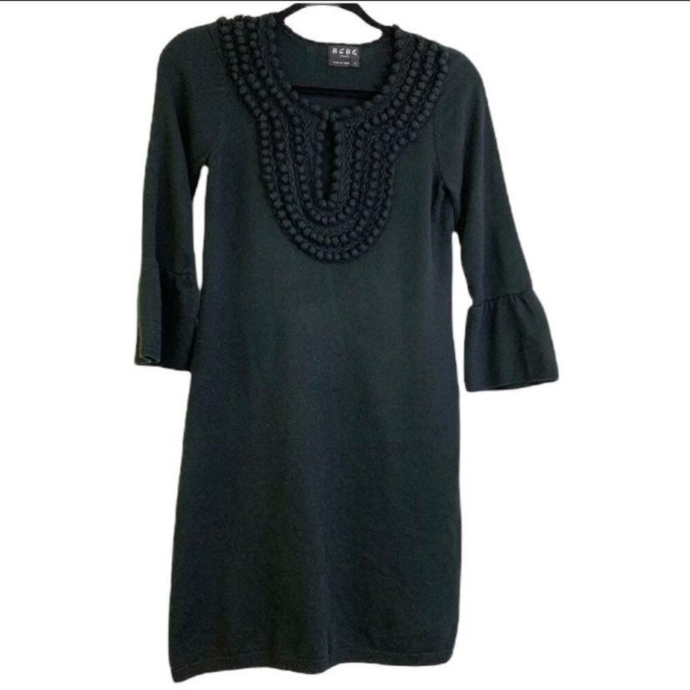 Sweater Knit Dress BCBG Paris Women’s Black Size Small